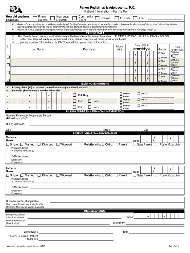  Psychiatric Medical Services NEW PATIENT PACKET 2021