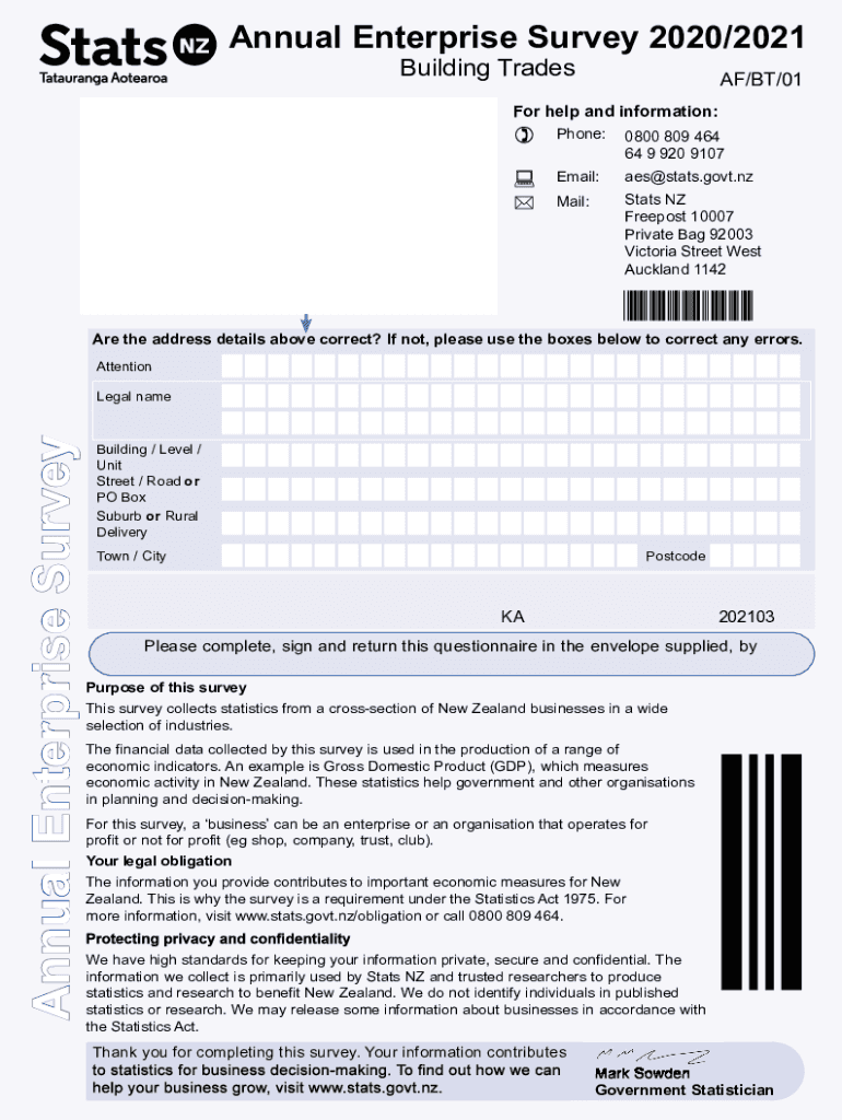 NZ AFBT01  Form