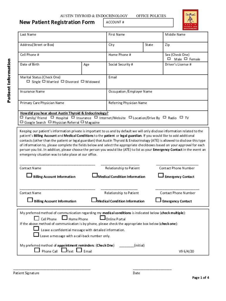 Fillable Online AUSTIN THYROID &amp;amp; ENDOCRINOLOGY Fax Email  Form