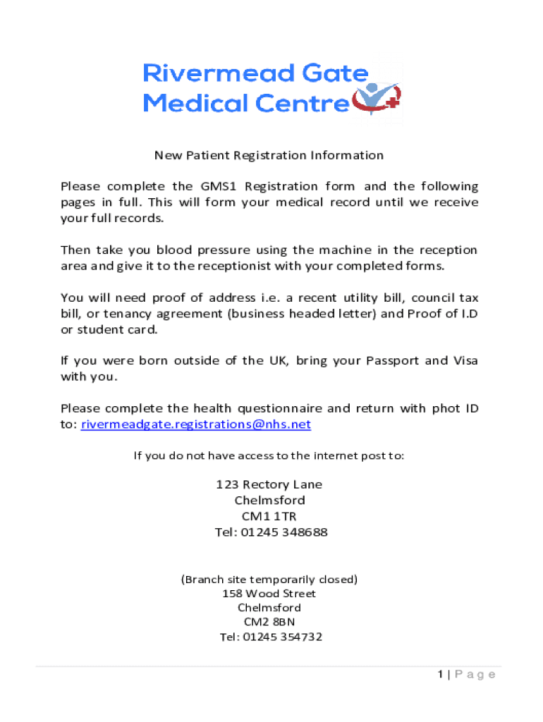 Medical New Patient Registration  Form