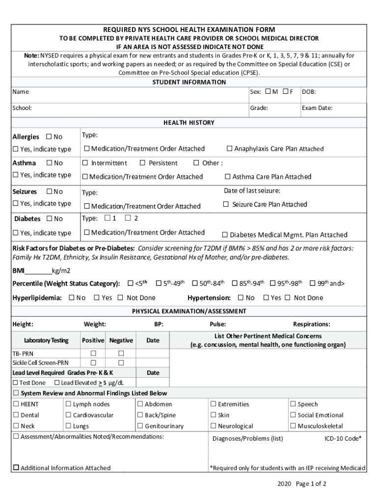 Ny School Form