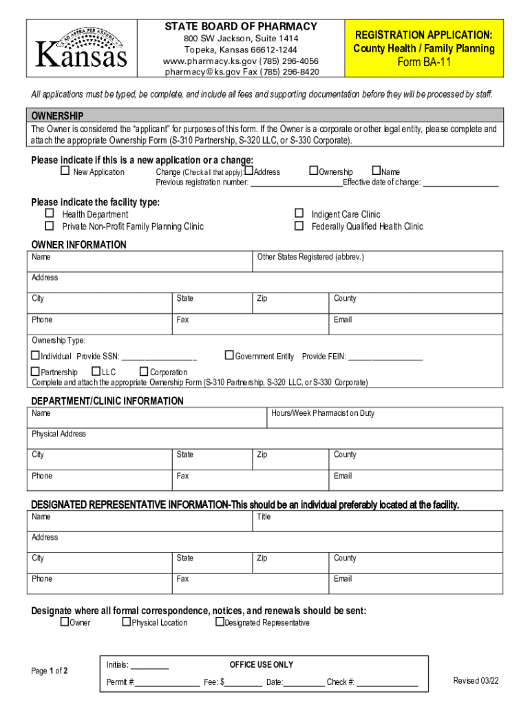 LAWS and REGULATIONS Kansas Board of Pharmacy  Form