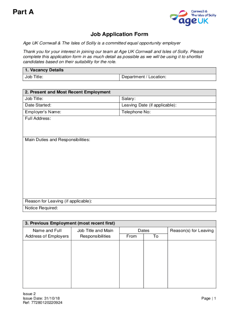 Www Ageuk Org Ukbp AssetsglobalassetsJob Application Form Age UK