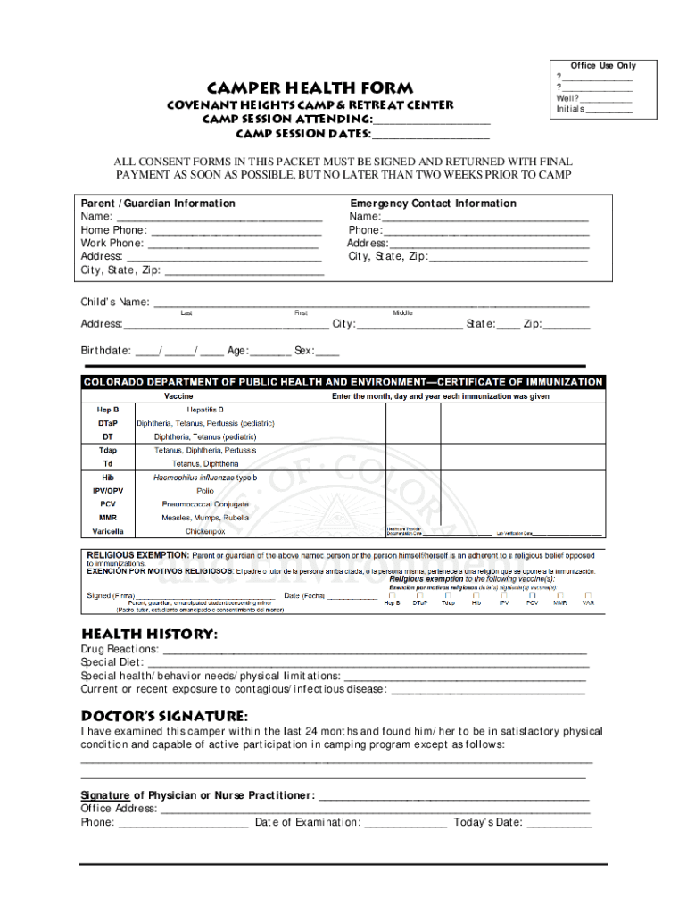 Summer Camp Daily Schedule Sample Form Fill Out And Sign Printable