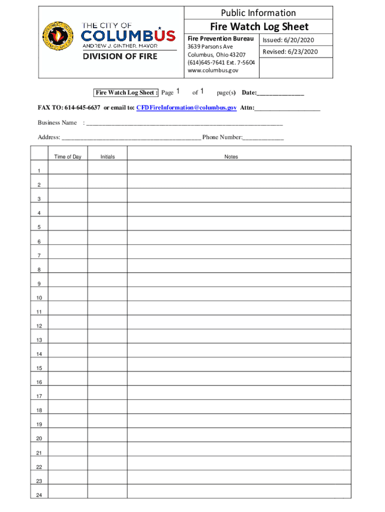 Fire PreventionParsons Fire Department  Form