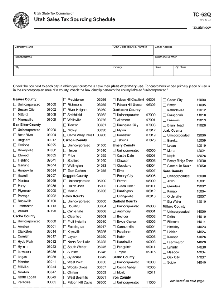 Tax Utah GovformscurrentCompany Name Utah Sales Tax Acct Number E Mail Address