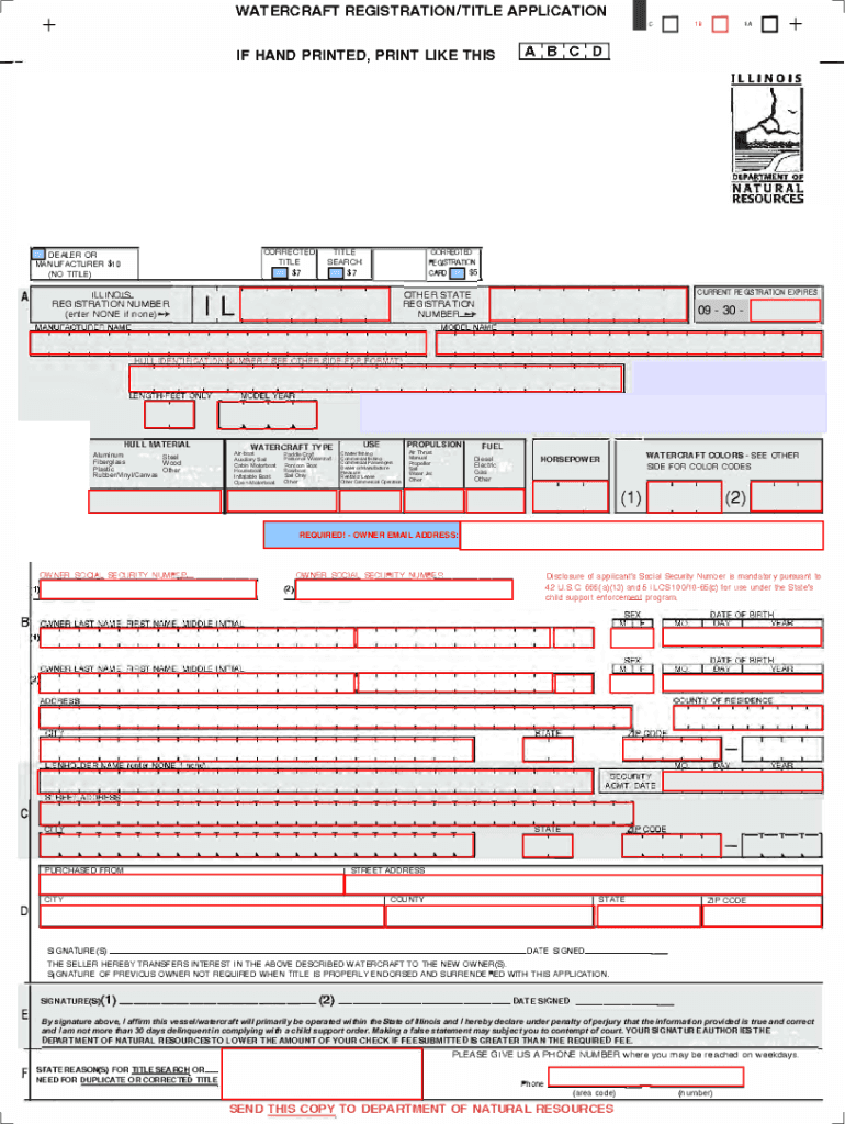 Illinois Title Application Form PDF Illinois Title