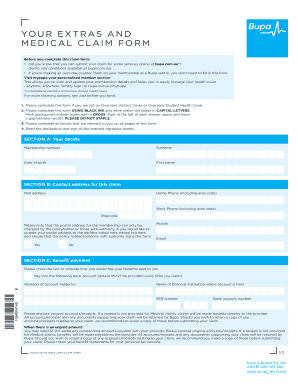 Bupa Online Claim Form