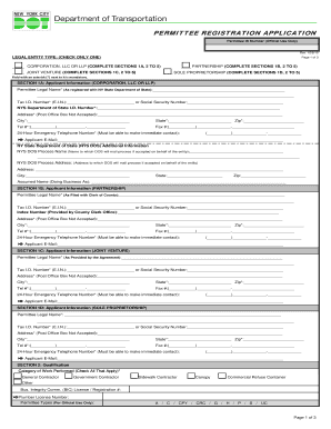 Dot Registration Application  Form