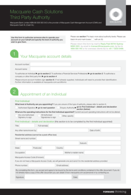 Macquarie Third Party Authority  Form