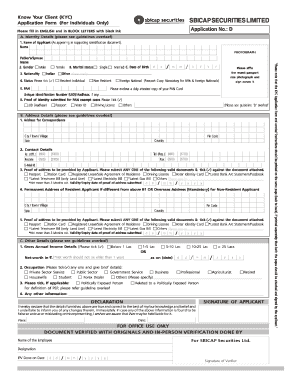 Sbicap Kyc Form