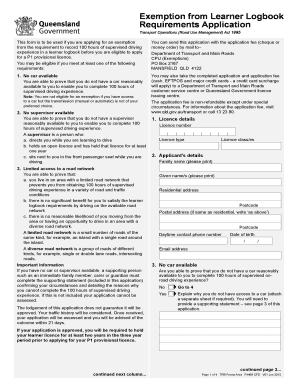 Queensland Licence Exemption Letter Example  Form