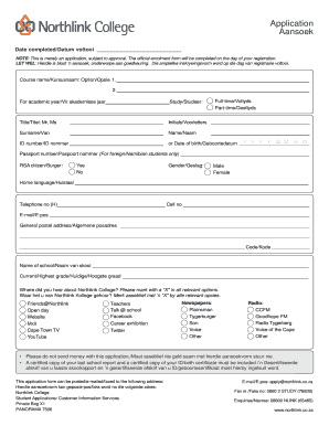 Registratio from North Link  Form