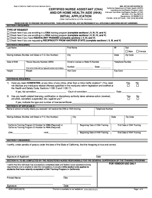 California Cna Reciprocity  Form