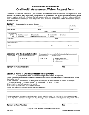 Health Assessment Form