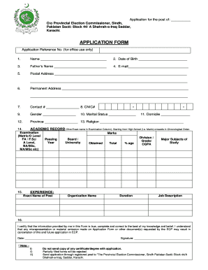 Ecp Application Form