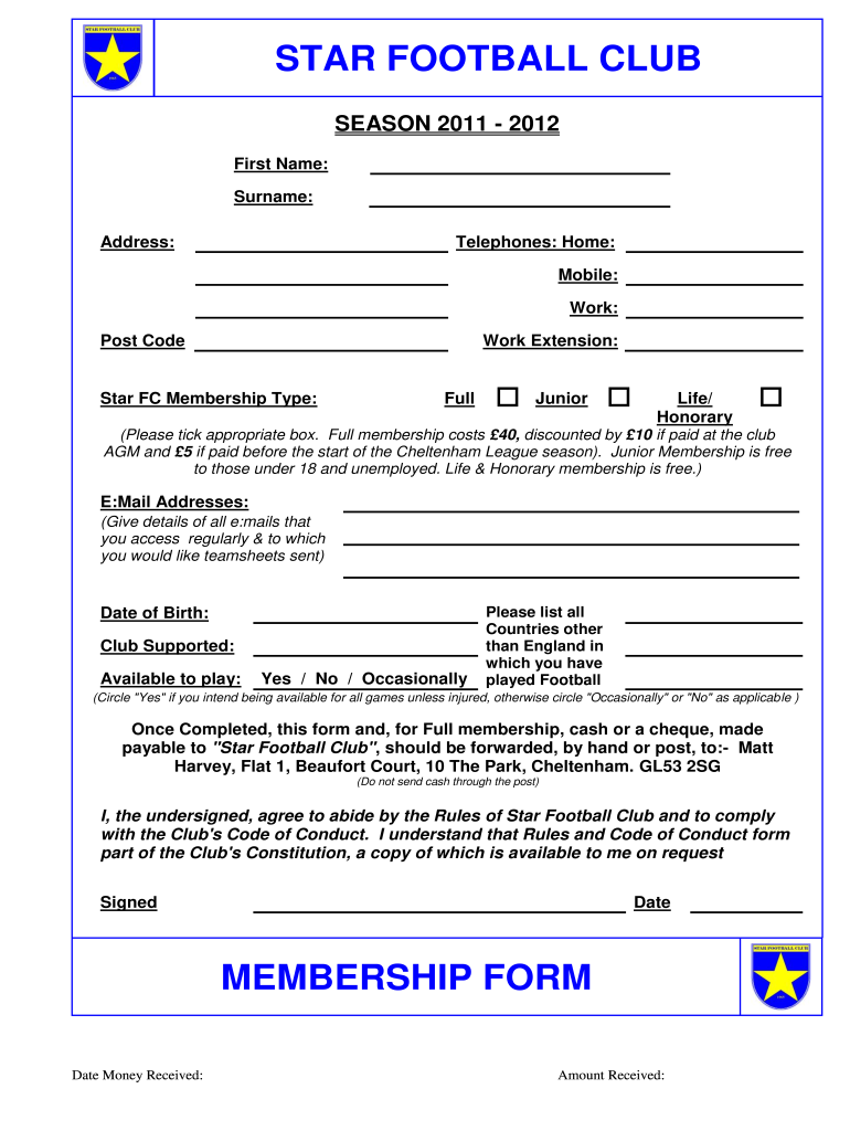 Bayern Munich Academy Registration  Form