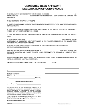 Deed of Declaration  Form