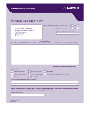 Natwest Mortgage Application Form