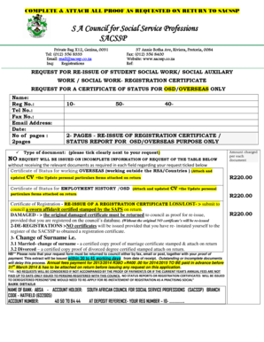 Sacssp Status Report  Form