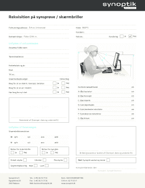 Sk Rmbriller Rekvisition  Form