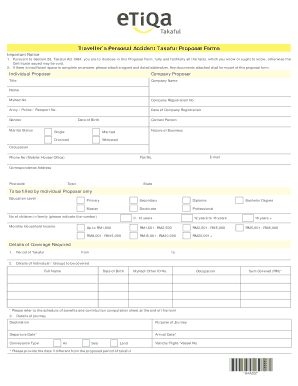 Etiqa Takaful Endorsement Form