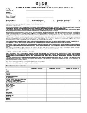 Hibah Takaful Online  Form