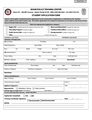 Police Training Form