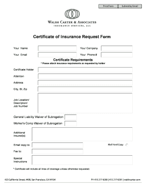 Carter Certificate  Form