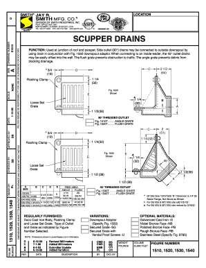 Scupper Drain  Form