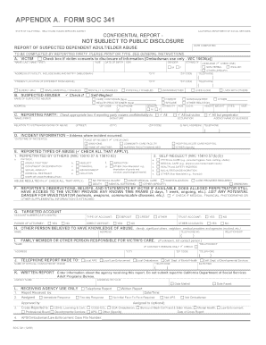 APPENDIX a FORM SOC 341 S SV EMS Agency