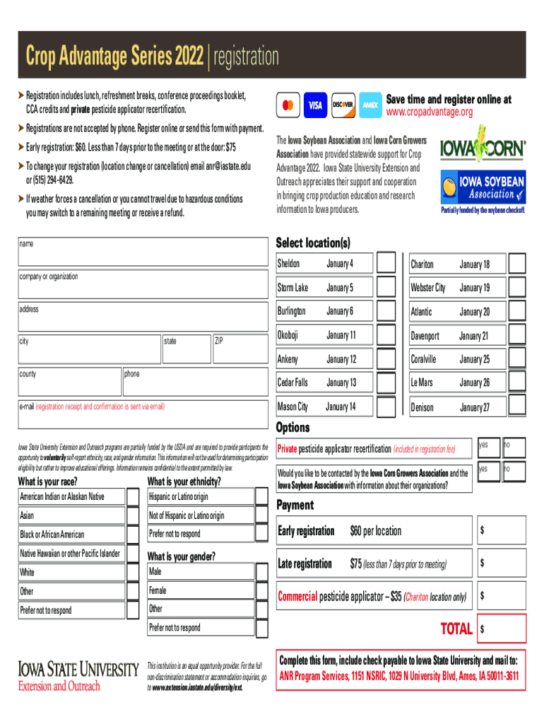 Crop Advantage SeriesIowa Corn  Form