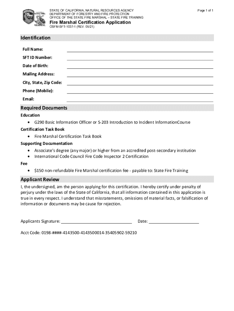 Osfm Fire Ca Govmediazlghm4boFire Marshal Application California  Form