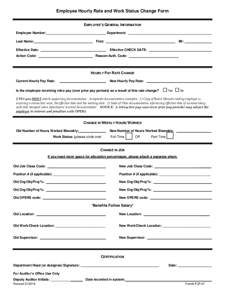 3 Payroll Change Notice Forms in PDF Sampleforms