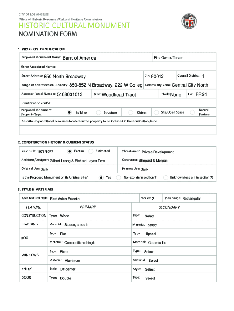 Los Angeles Department of City Planning RECOMMENDATION REPORT  Form