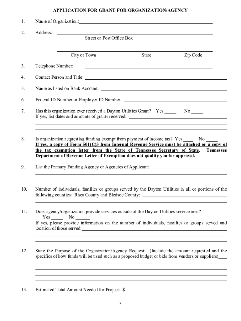 Grant Utilities Fill and Sign Printable Template Online  Form