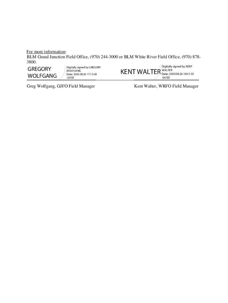 United States Department of the Interior BLM  Form