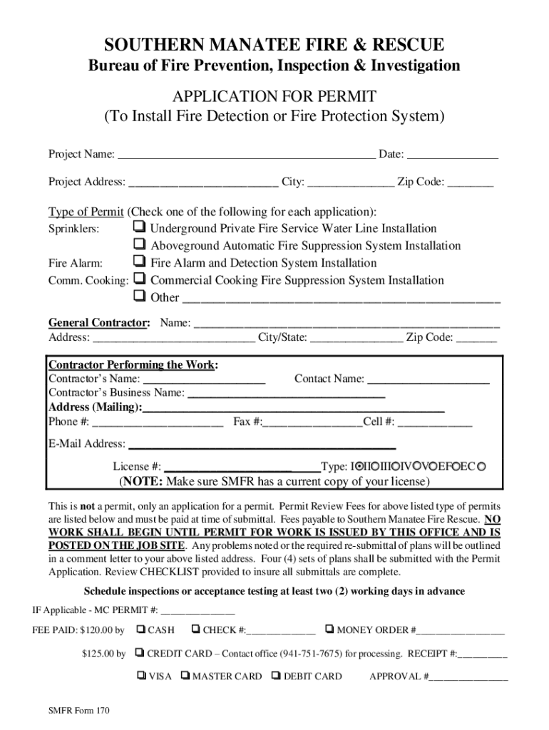 Application for Permit 10 01 16 PDF Southern Manatee Fire  Form