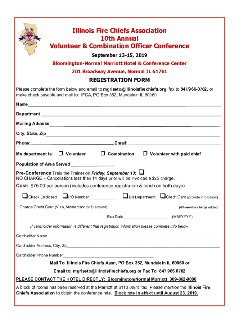 Fillable Online Illinois Fire Chiefs Associa on Fax Email  Form
