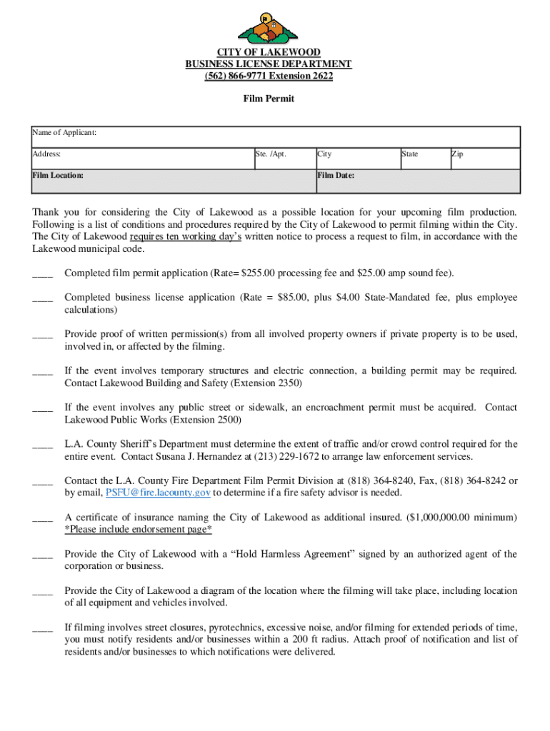 Www Lakewoodcity Org Files AssetsCITY of LAKEWOOD BUSINESS LICENSE DEPARTMENT 562 866 9771  Form