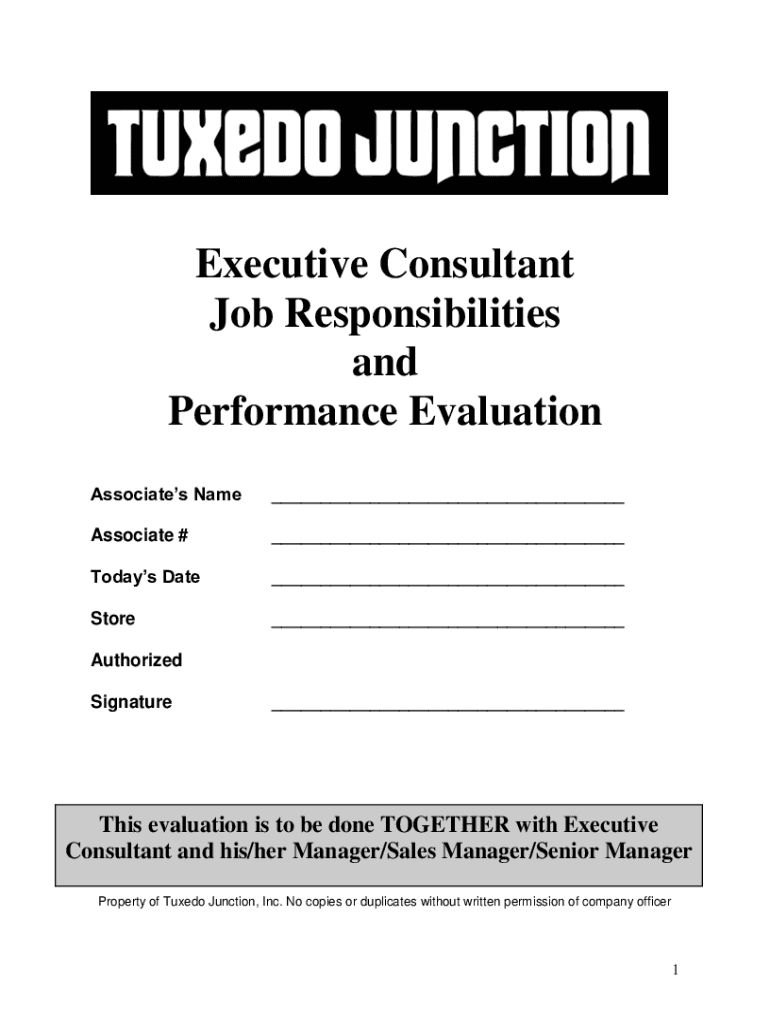 Www Tuxedojunction Comwp ContentuploadsExecutive Consultant Job Responsibilities and Performance