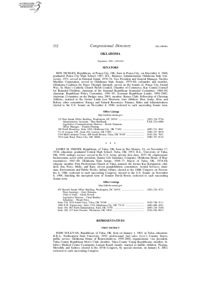 Senate District 3 Old Oksenate Gov  Form