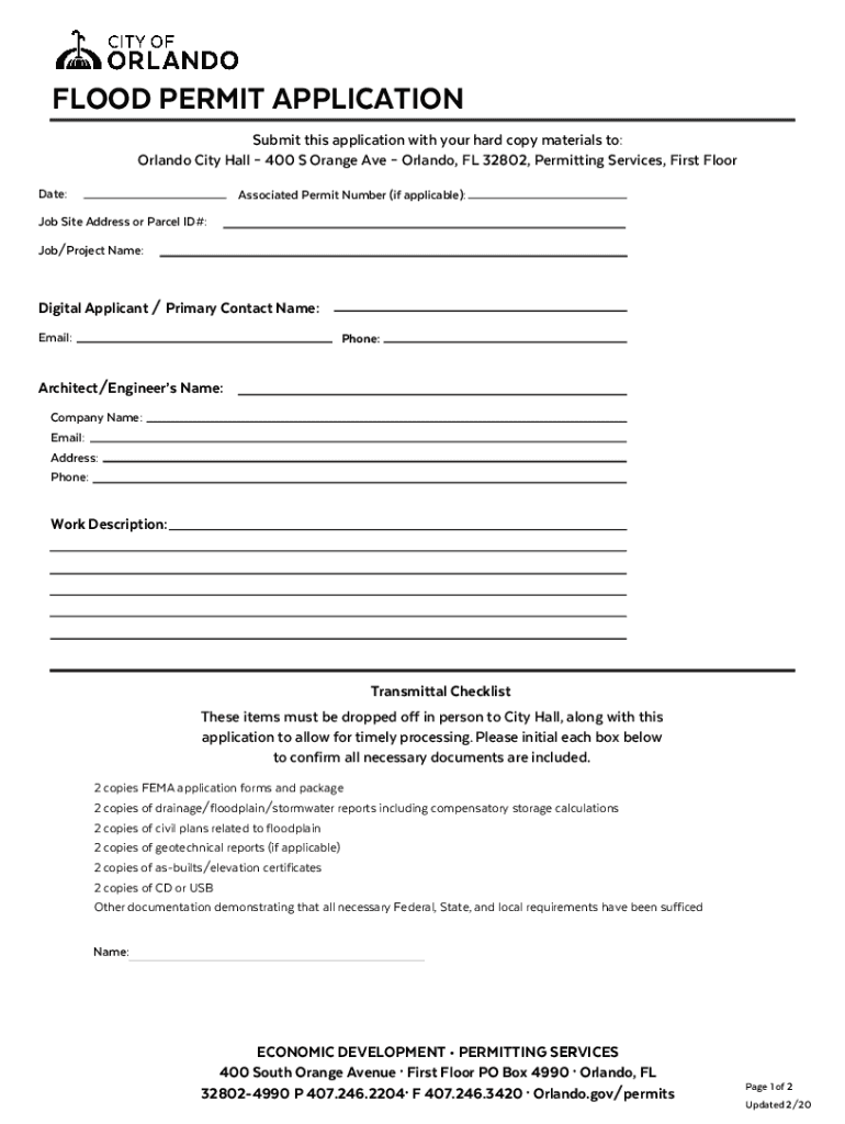 FLOOD PERMIT APPLICATION  Form