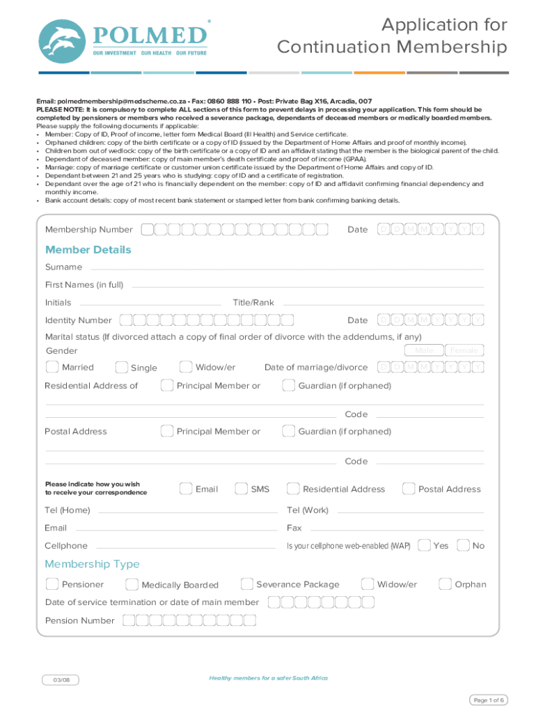 South Africa Application PDF  Form