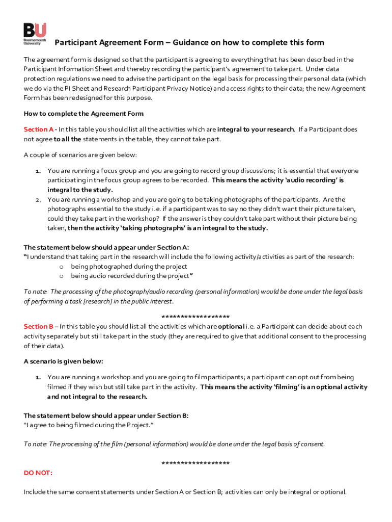  Participant Information Sheets &amp;amp; Informed Consent Forms 2021-2024