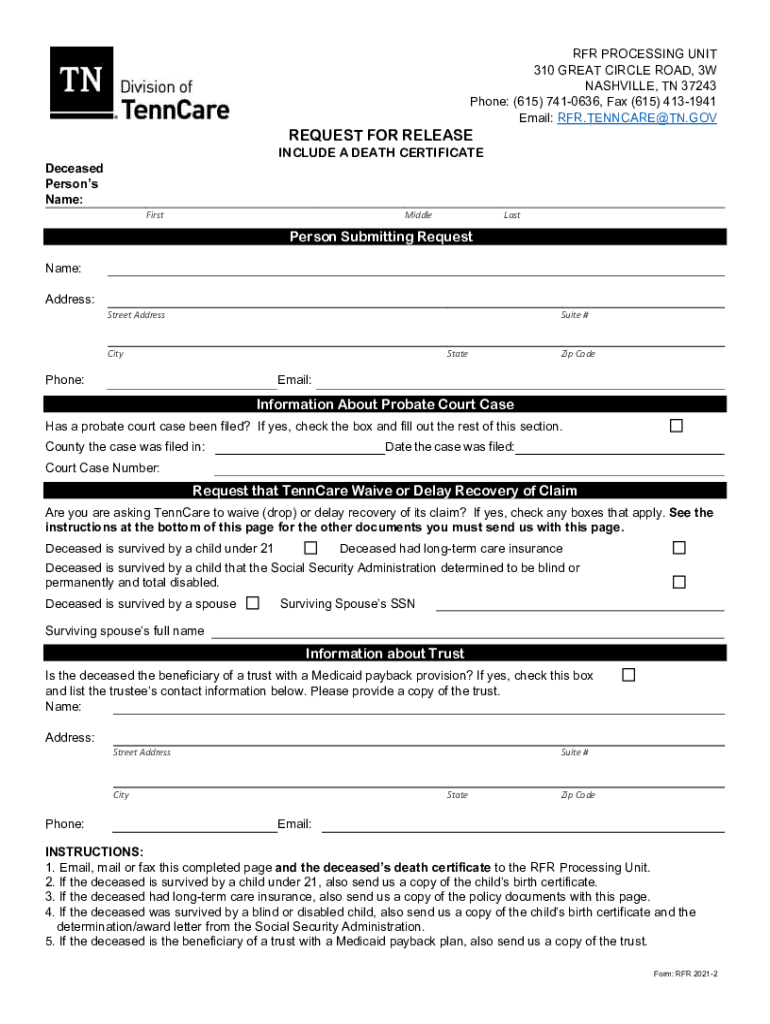 Tennessee States  Form