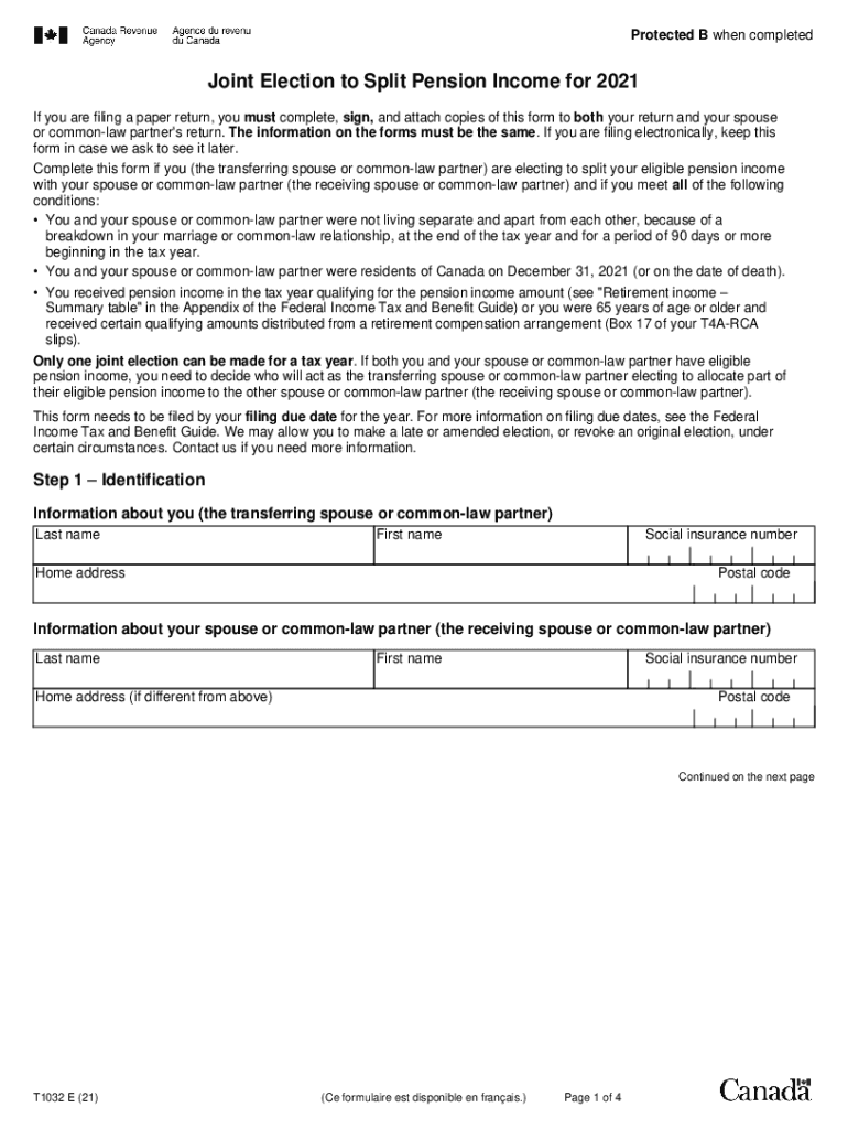 Pension Income Splitting Canada Ca  Form