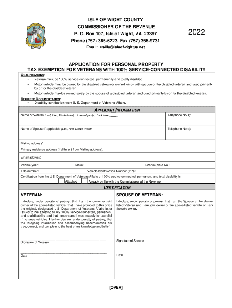 Complaints for Commissioner of Revenue in Isle of Wight Form
