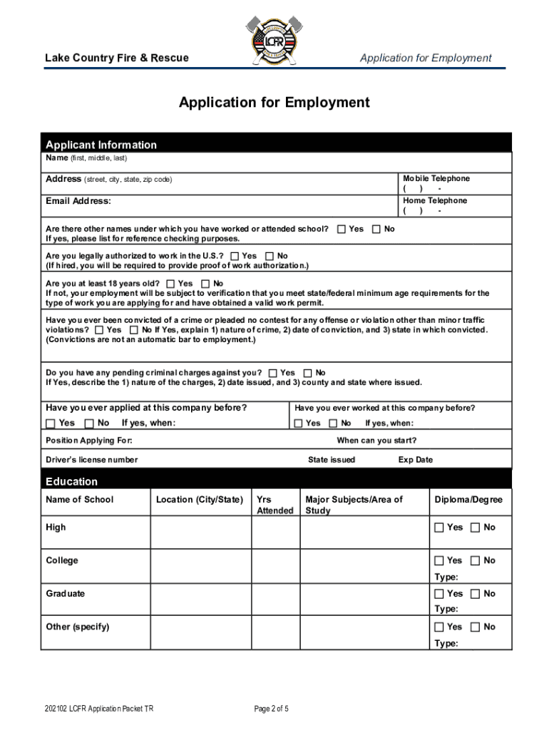 Wisconsin Employment  Form