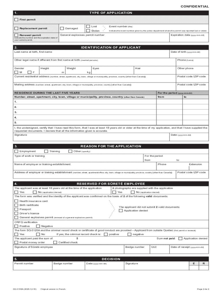  Application for a General Explosives Permit Individual 2020-2024